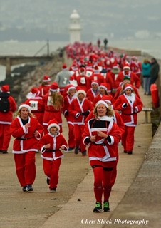 Santa Fun Run 2022 Brixham Harbour